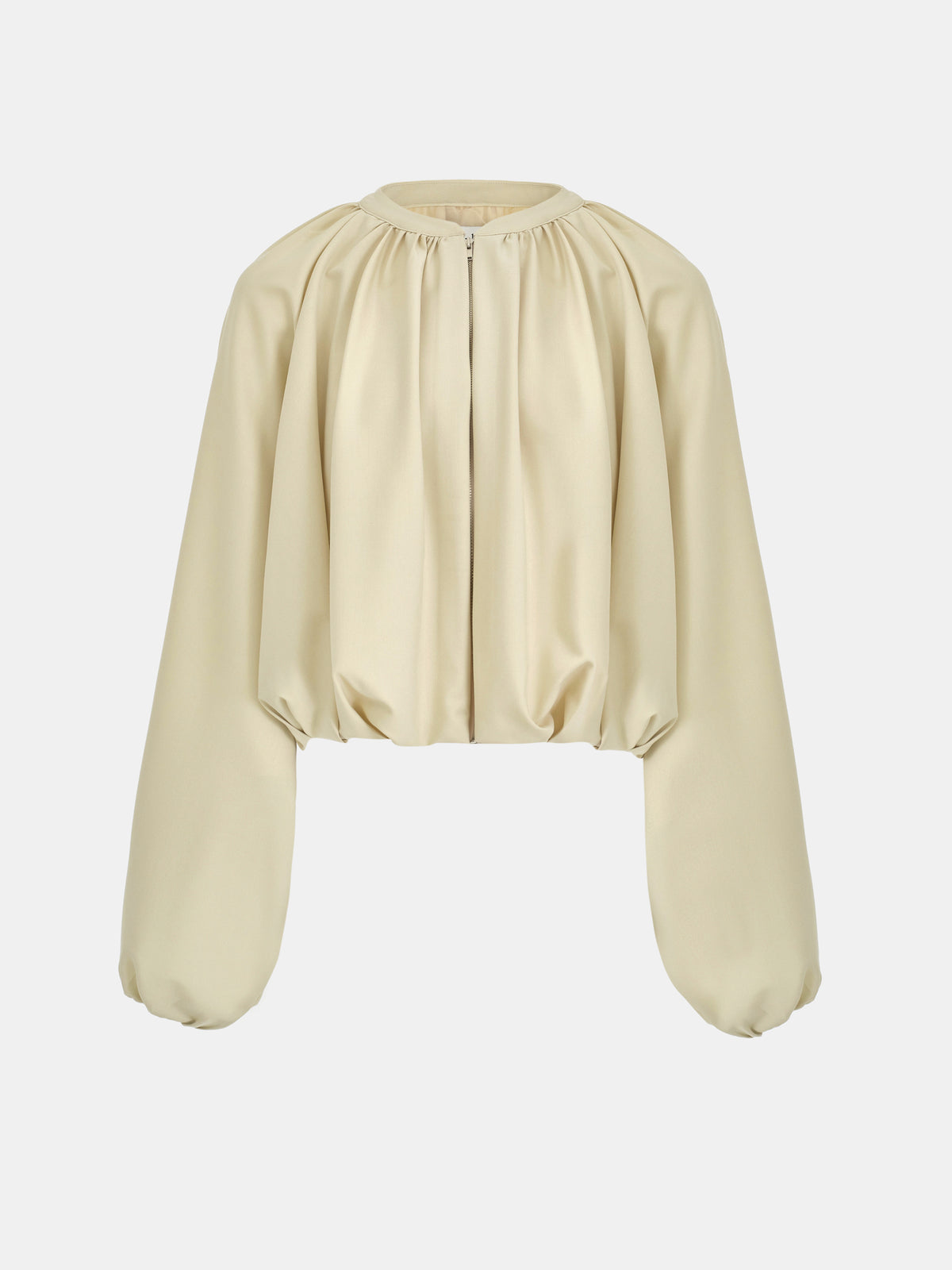 Velma Gathered Jacket, Beige
