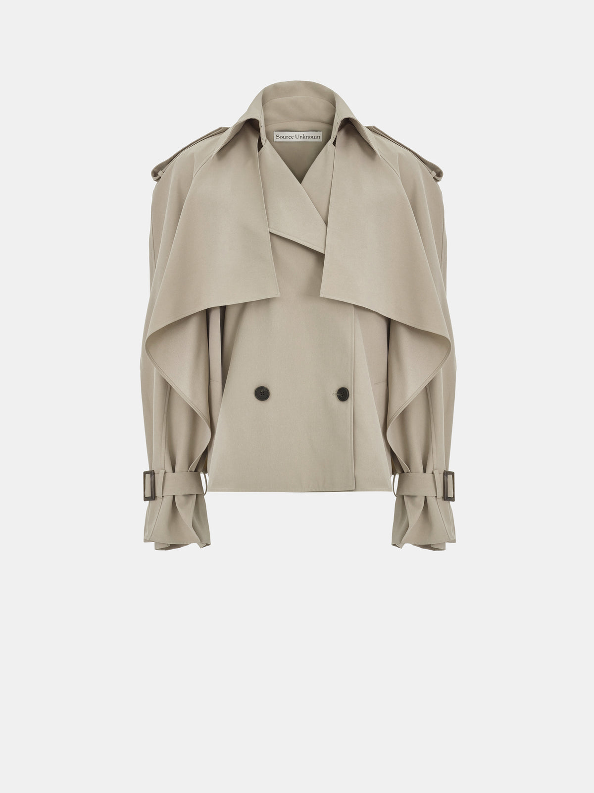 Rufus Caped Short Trench, Beige
