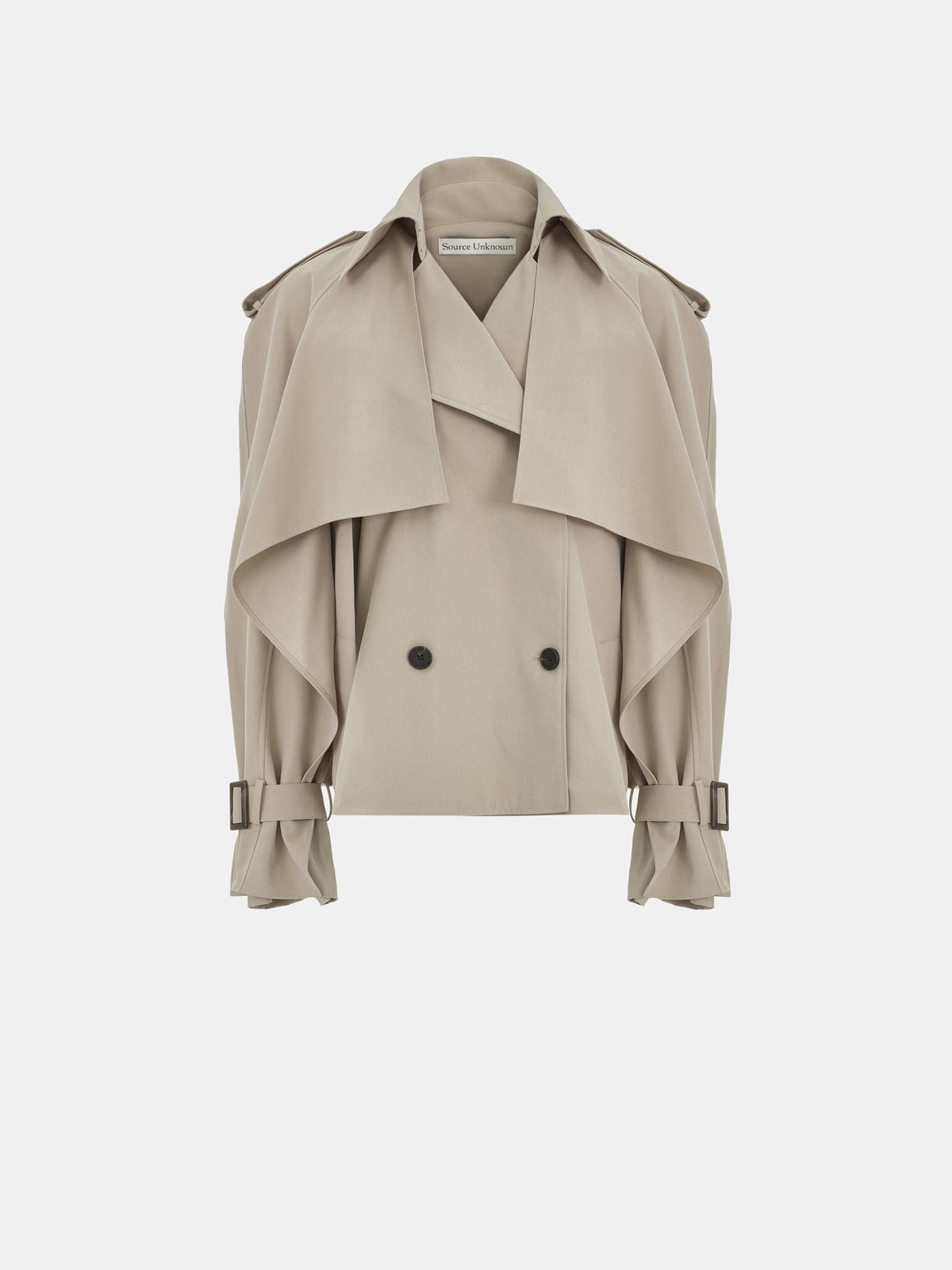 Rufus Caped Short Trench, Beige