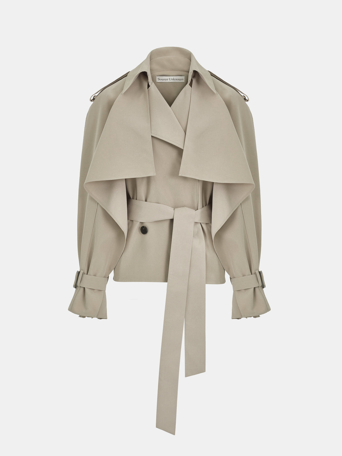 Rufus Caped Short Trench, Beige