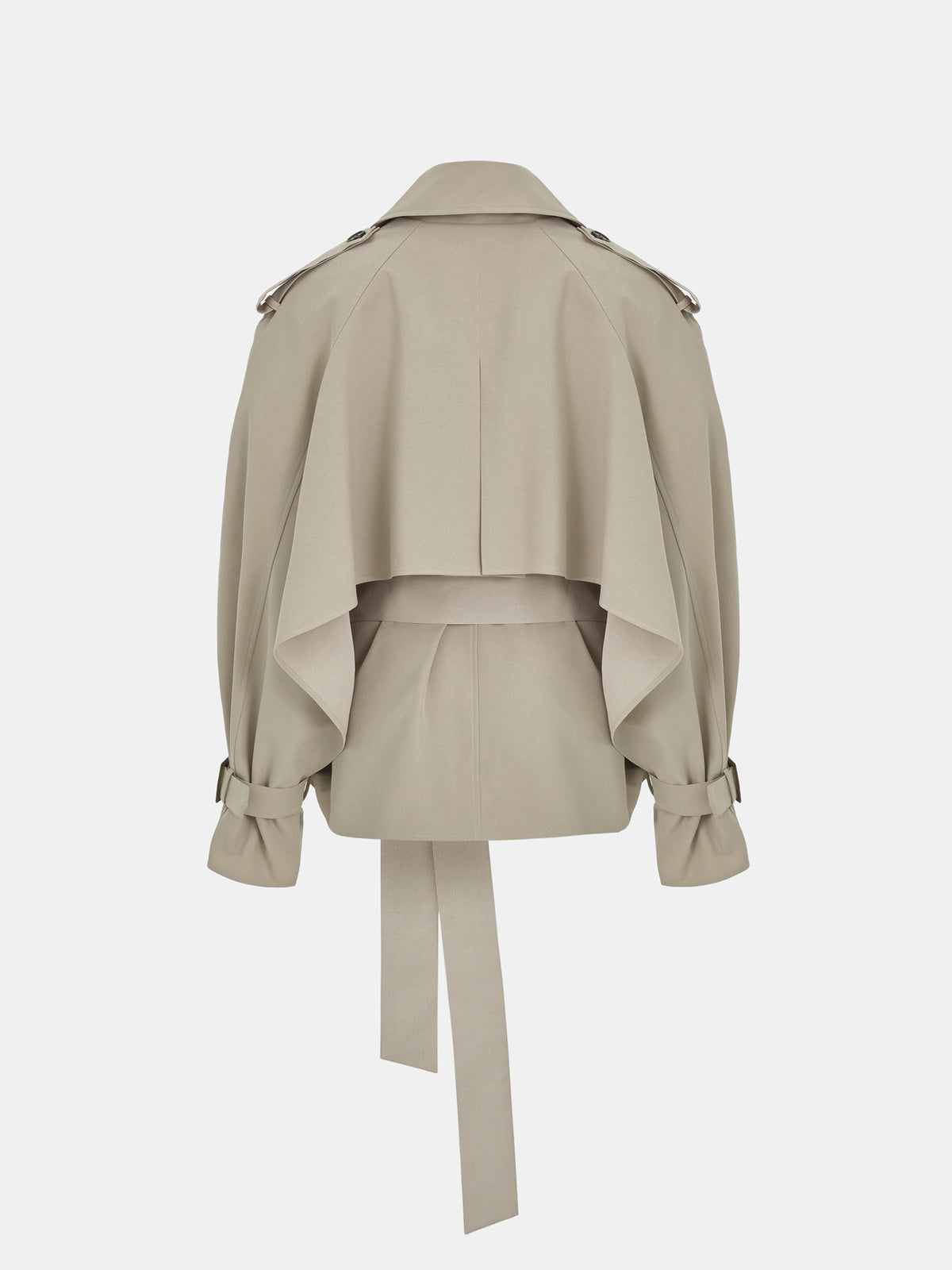 Rufus Caped Short Trench, Beige