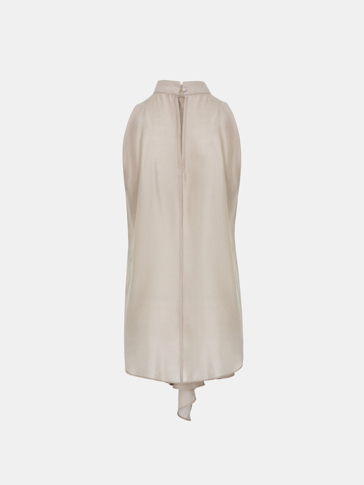 Faida Cascade Ruffle Top, Beige