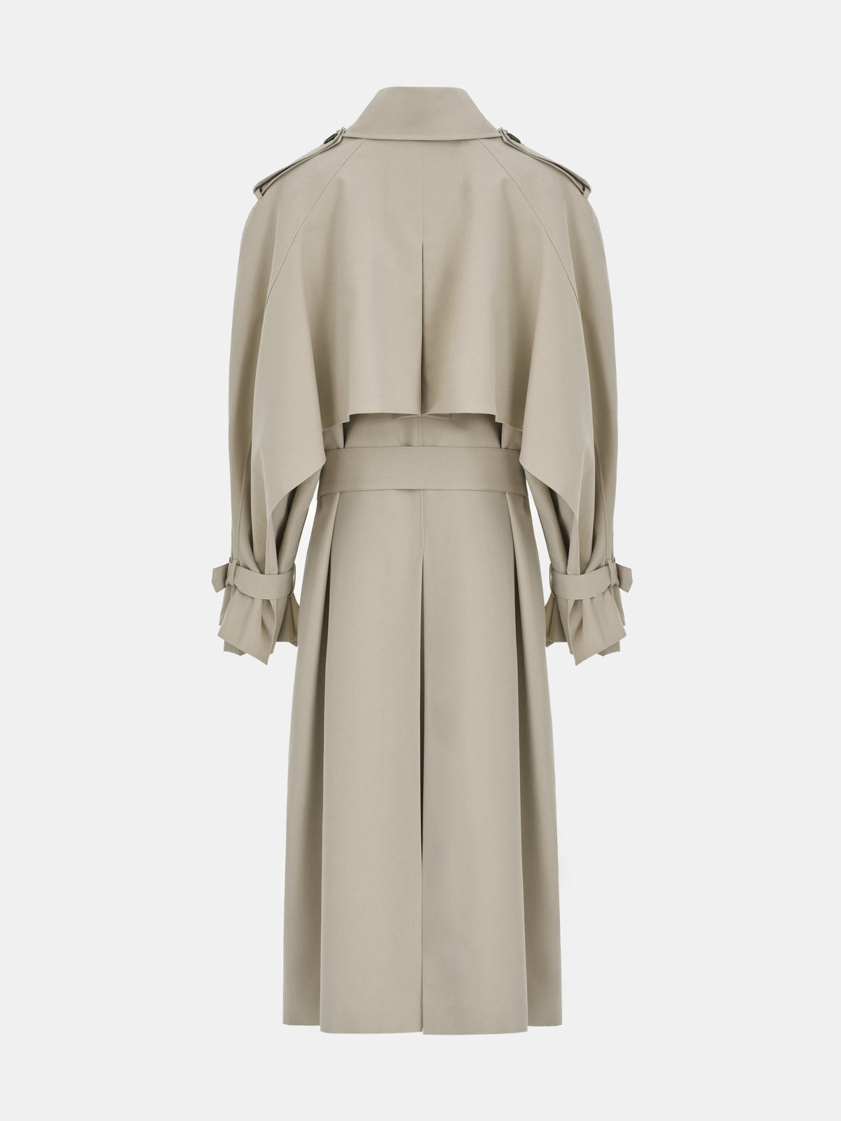 Rufus Caped Trench Coat, Beige