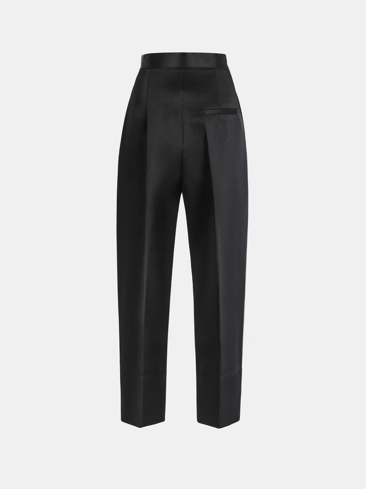 Ocelia Satin Tuxedo Trousers, Black