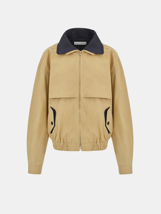 Carnaby Layered Collar Blouson Jacket, Beige