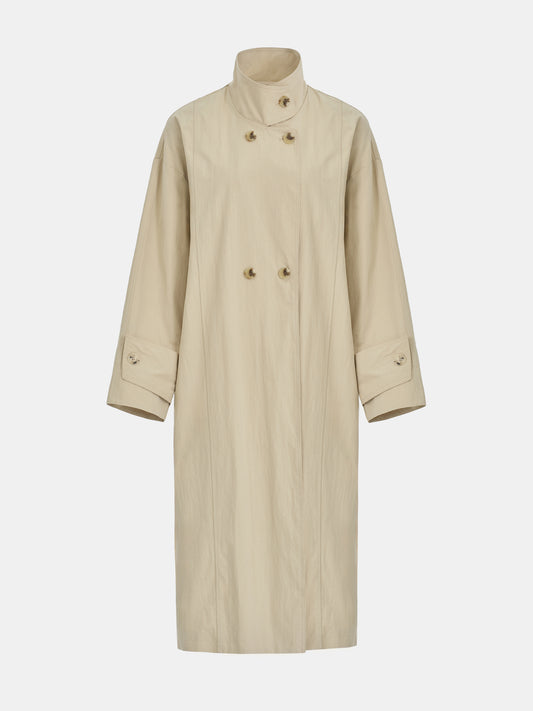 Irvin Voluminous Car Coat, Beige