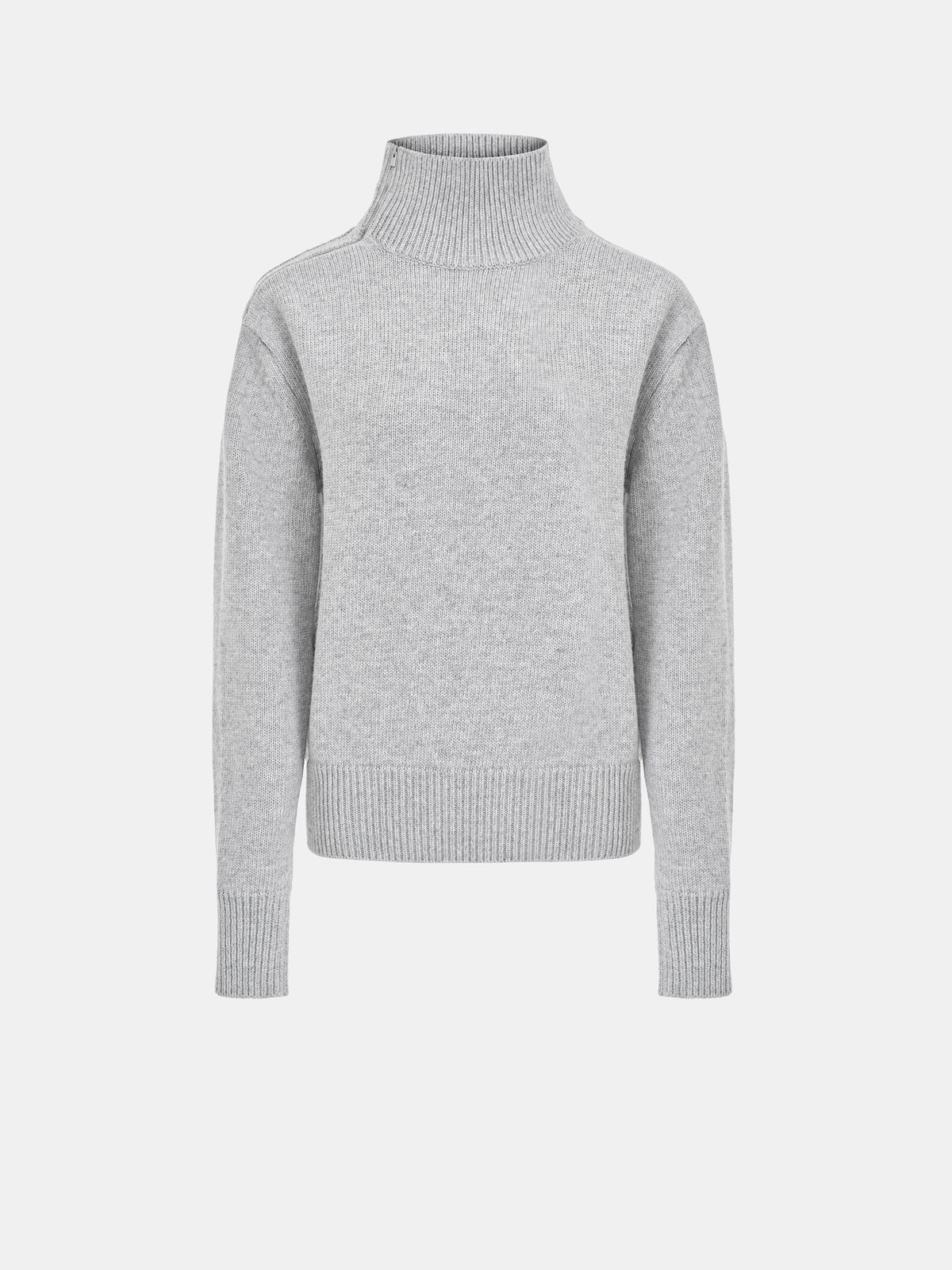 Konny Zipped Sweater, Grey