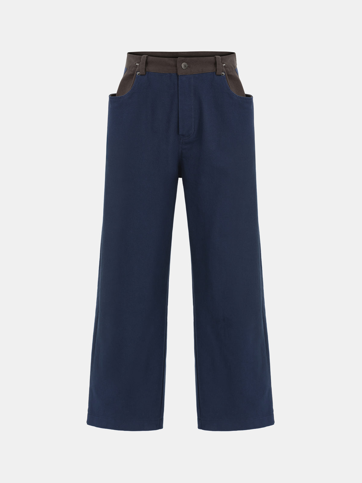 Geurrica Contrast Denim Pants, Navy
