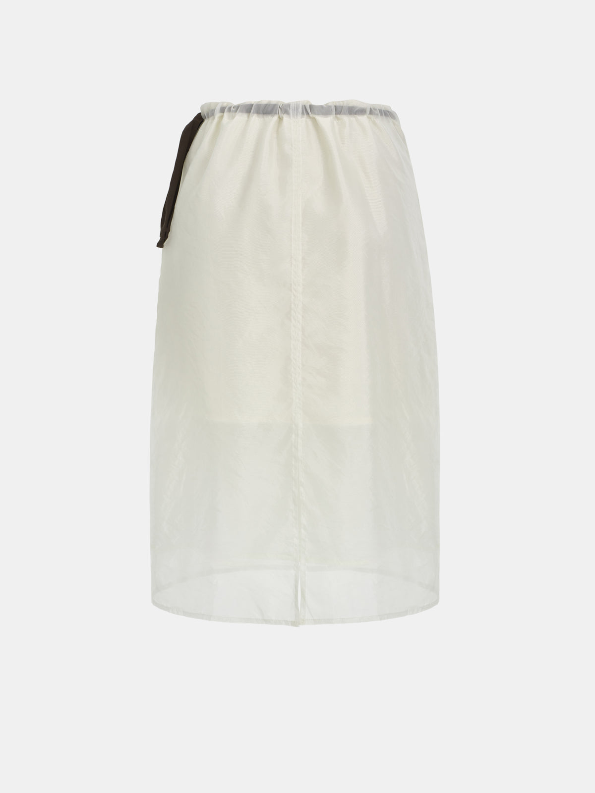 Aubre Veiled Sequin Skirt, Ivory