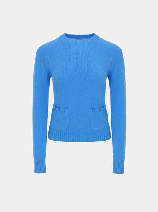 Rory Patch Pocket Knit Sweater, Blue