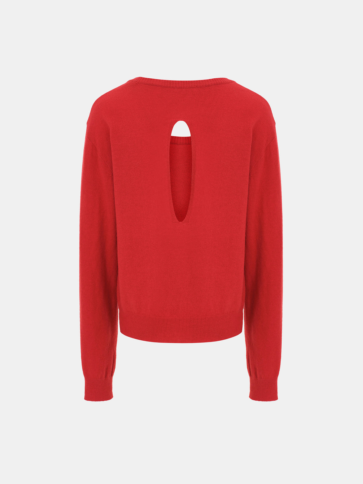 Evette Back Cutout Sweater, Red