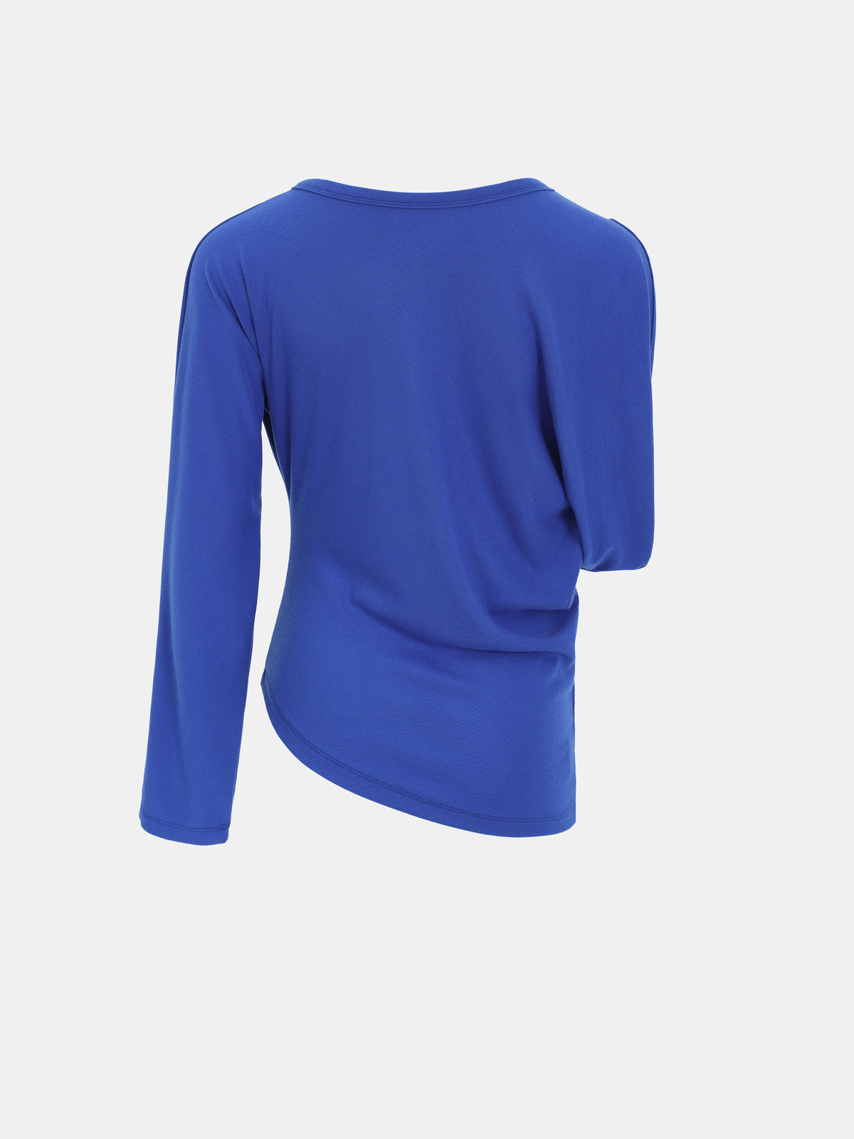Jolie One-Sleeve Draped Top, Blue