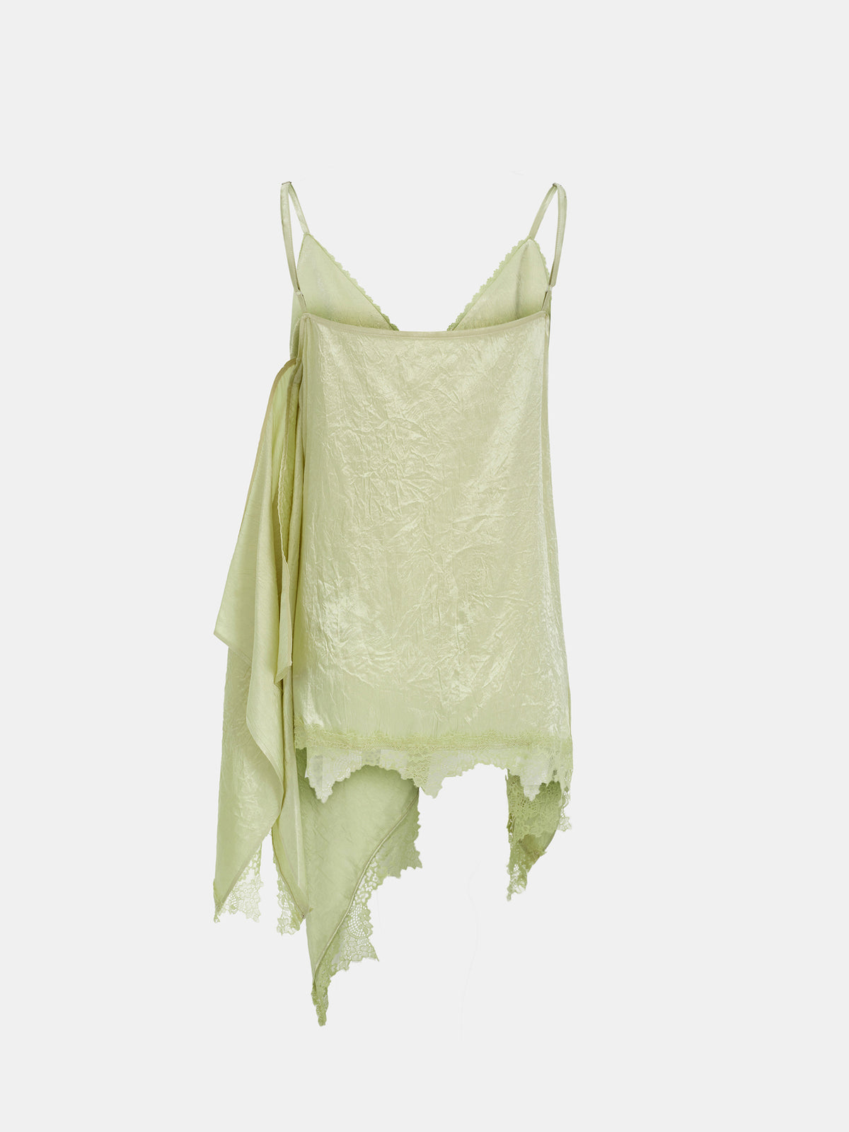 Sidi Lace-Trim Handkerchief Top, Yellow