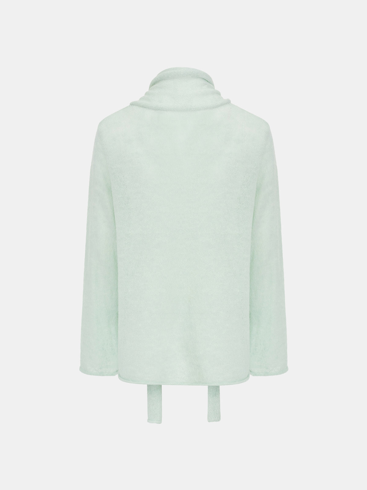 Carlie Scarf-Neck Knit Sweater, Mint