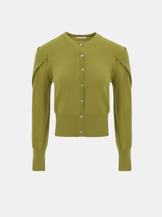 Maven Folded Sleeve Cardigan, Khaki