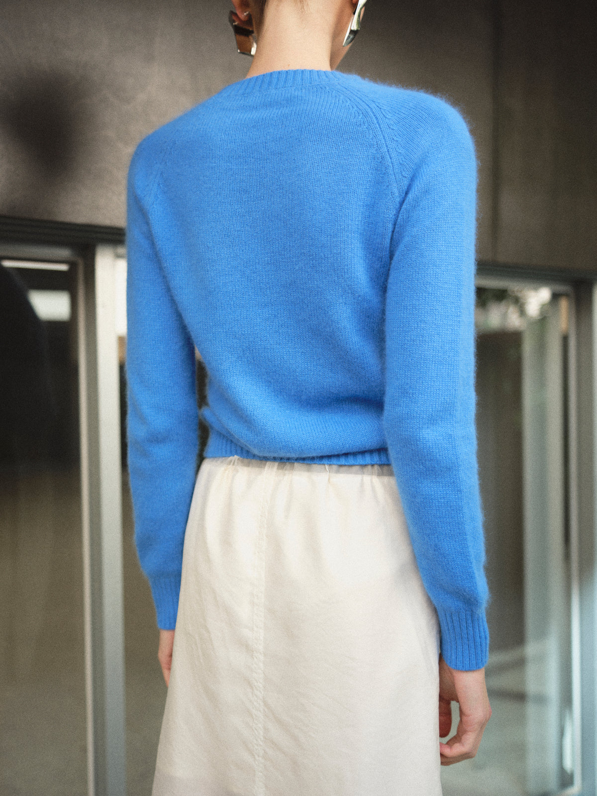 Rory Patch Pocket Knit Sweater, Blue