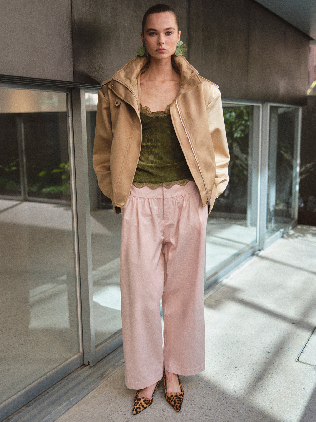 Barlow Flight Bomber Jacket, Beige