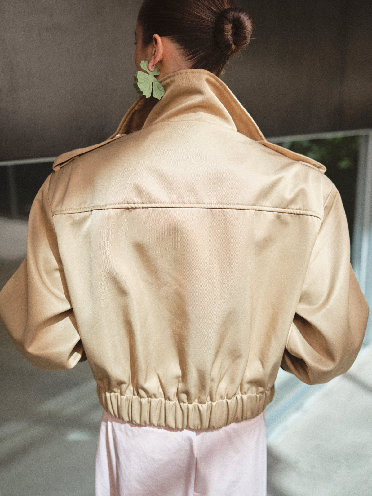 Barlow Flight Bomber Jacket, Beige