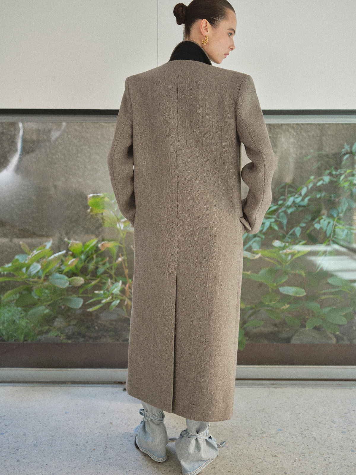 Reyna Long Coat, Beige