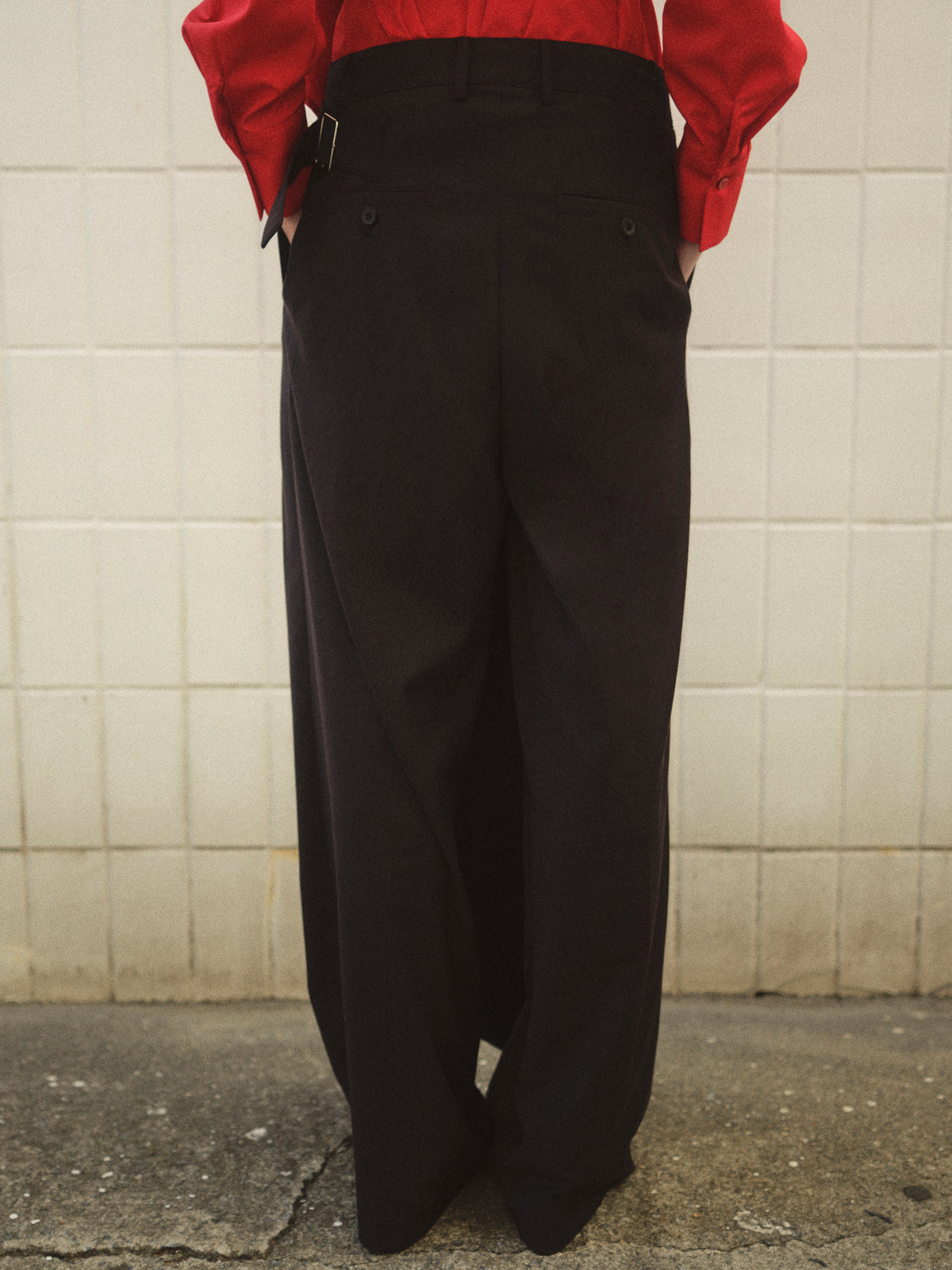 Sissi Wrap Belt Trousers, Black