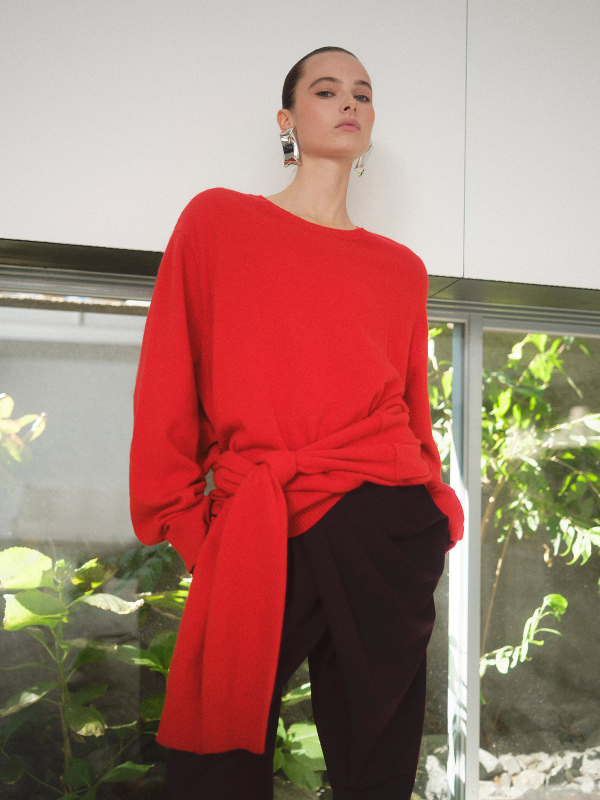 Tio Extra Shawl Sweater, Red