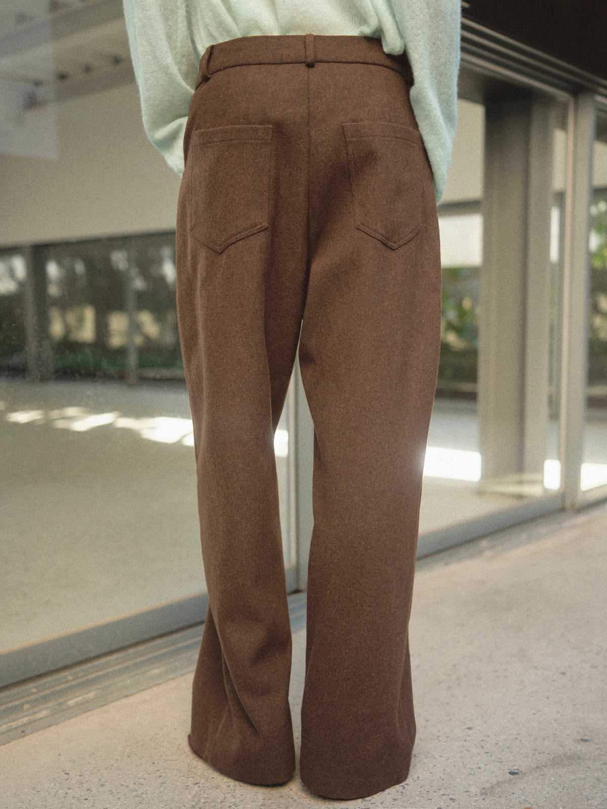 Roanna Wool-Blend Trousers, Brown