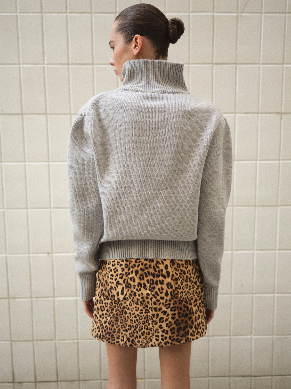 Konny Zipped Sweater, Grey