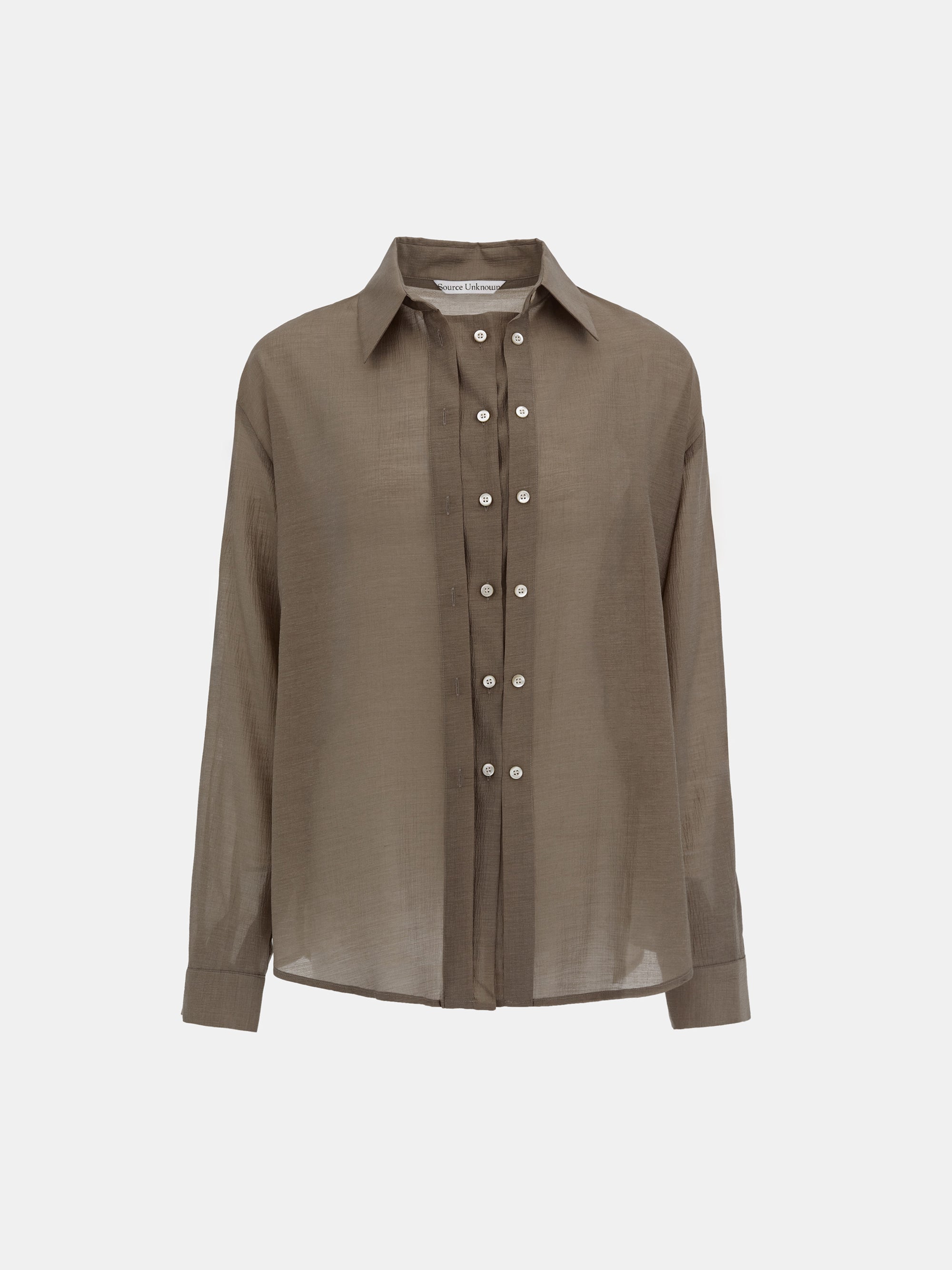 Rosano Double Placket Shirt, Brown