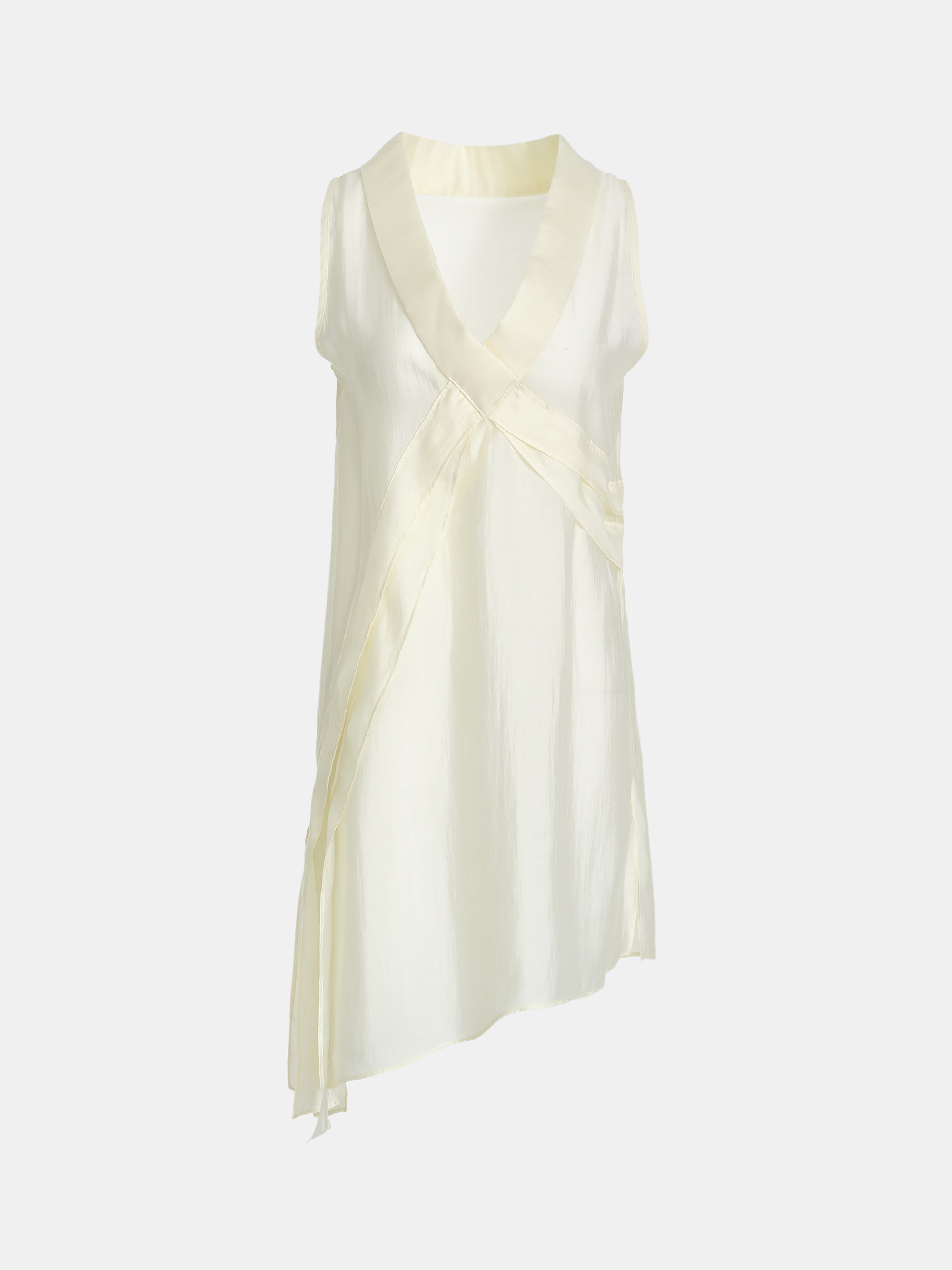 Sasha Asymmetric Panel Tunic Dress, Light Yellow