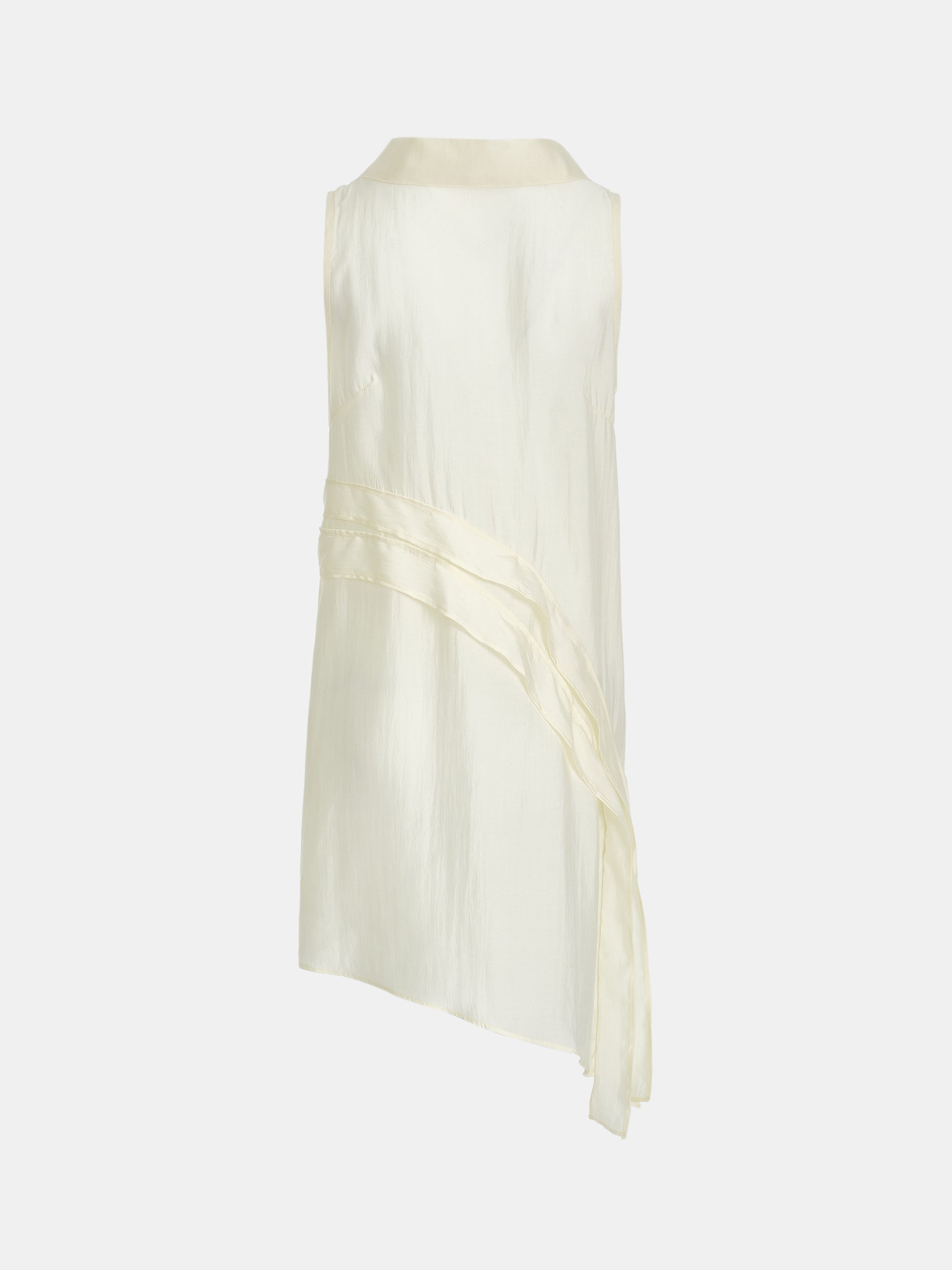 Sasha Asymmetric Panel Tunic Dress, Light Yellow