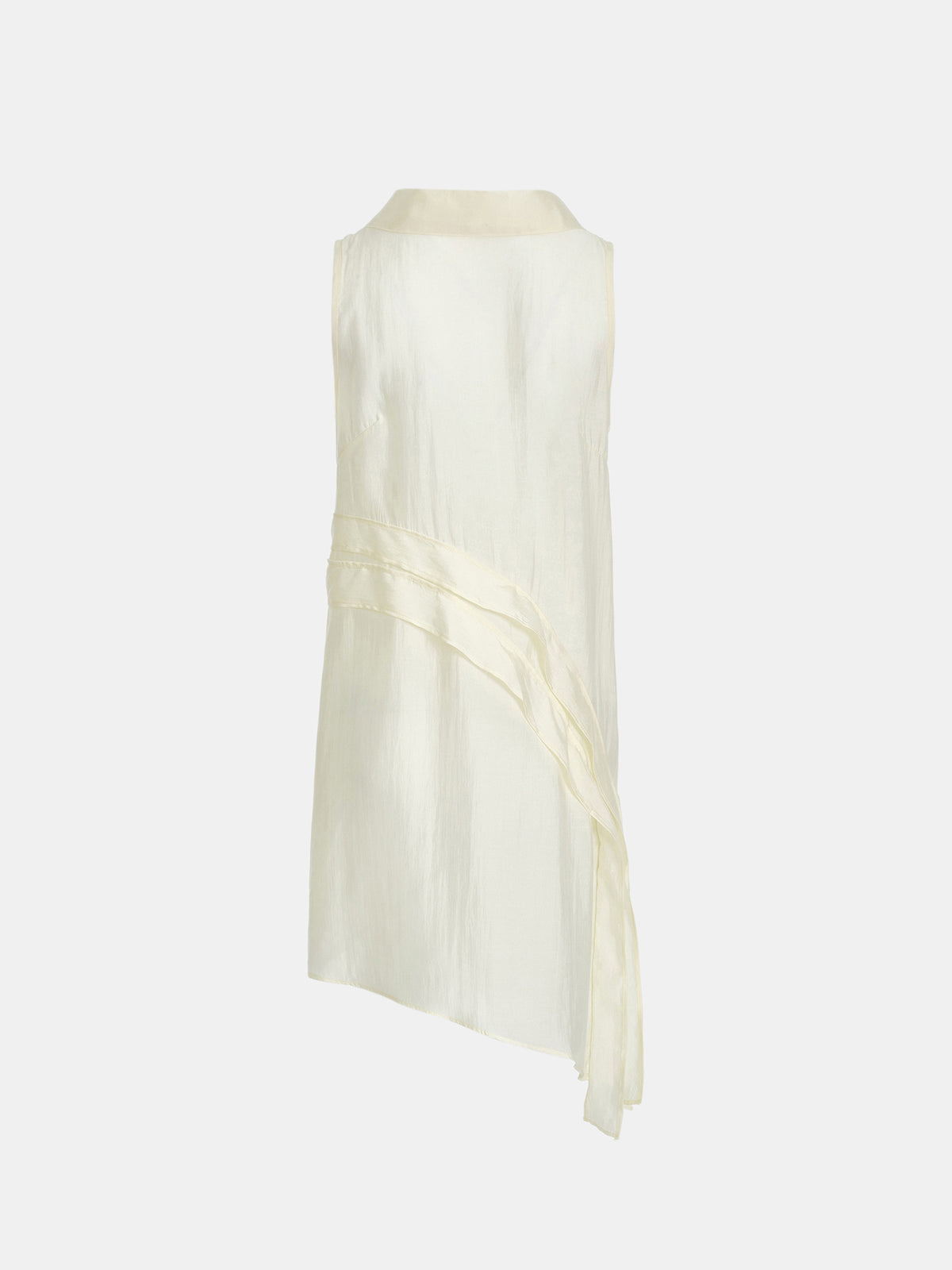 Sasha Asymmetric Panel Tunic Dress, Light Yellow