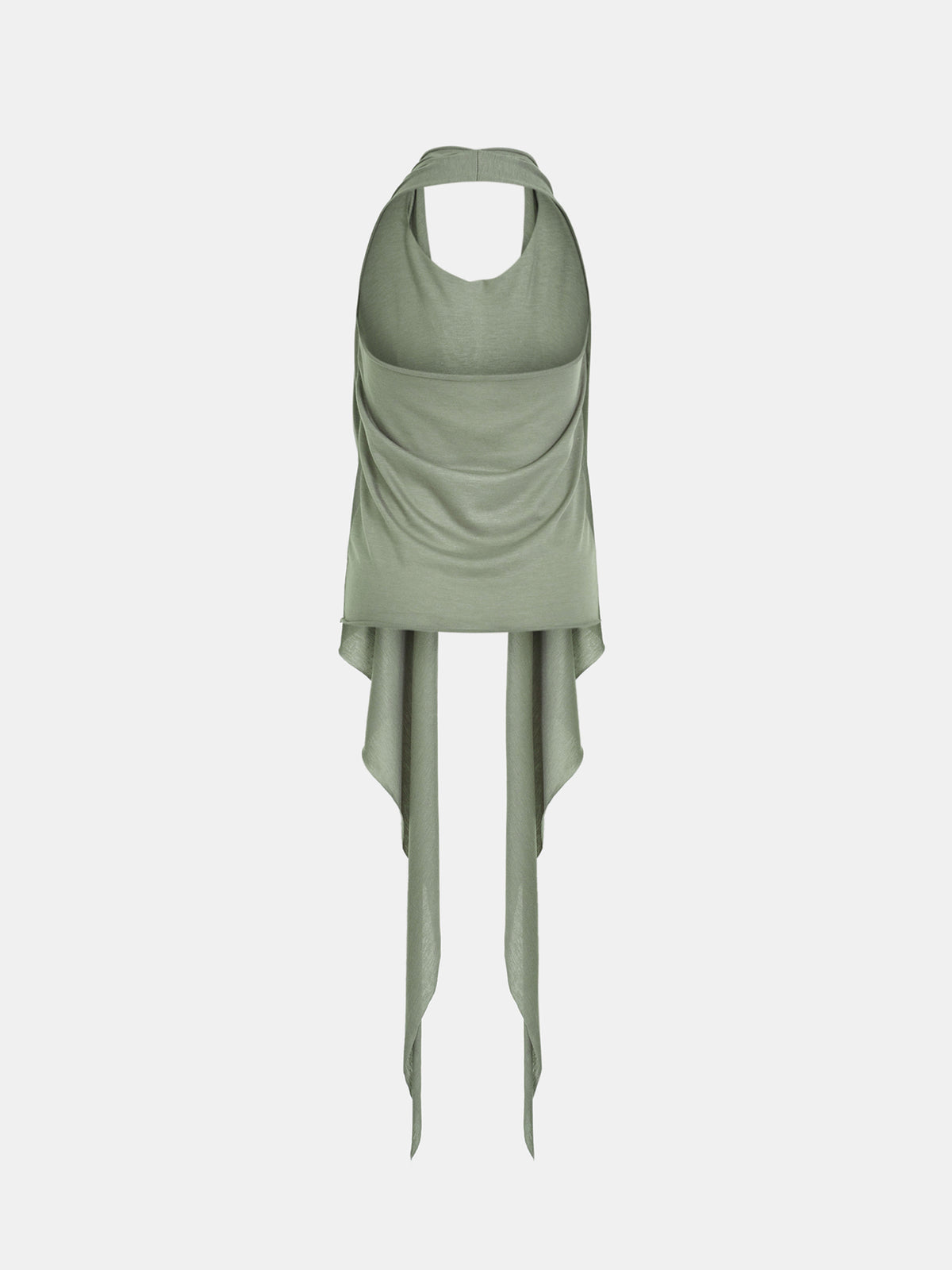 Mahon Scarf-Panel Tank Top, Khaki