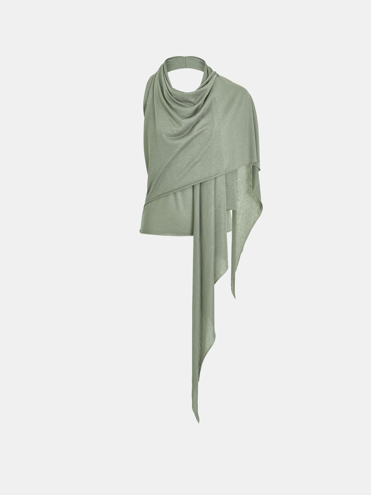 Mahon Scarf-Panel Tank Top, Khaki