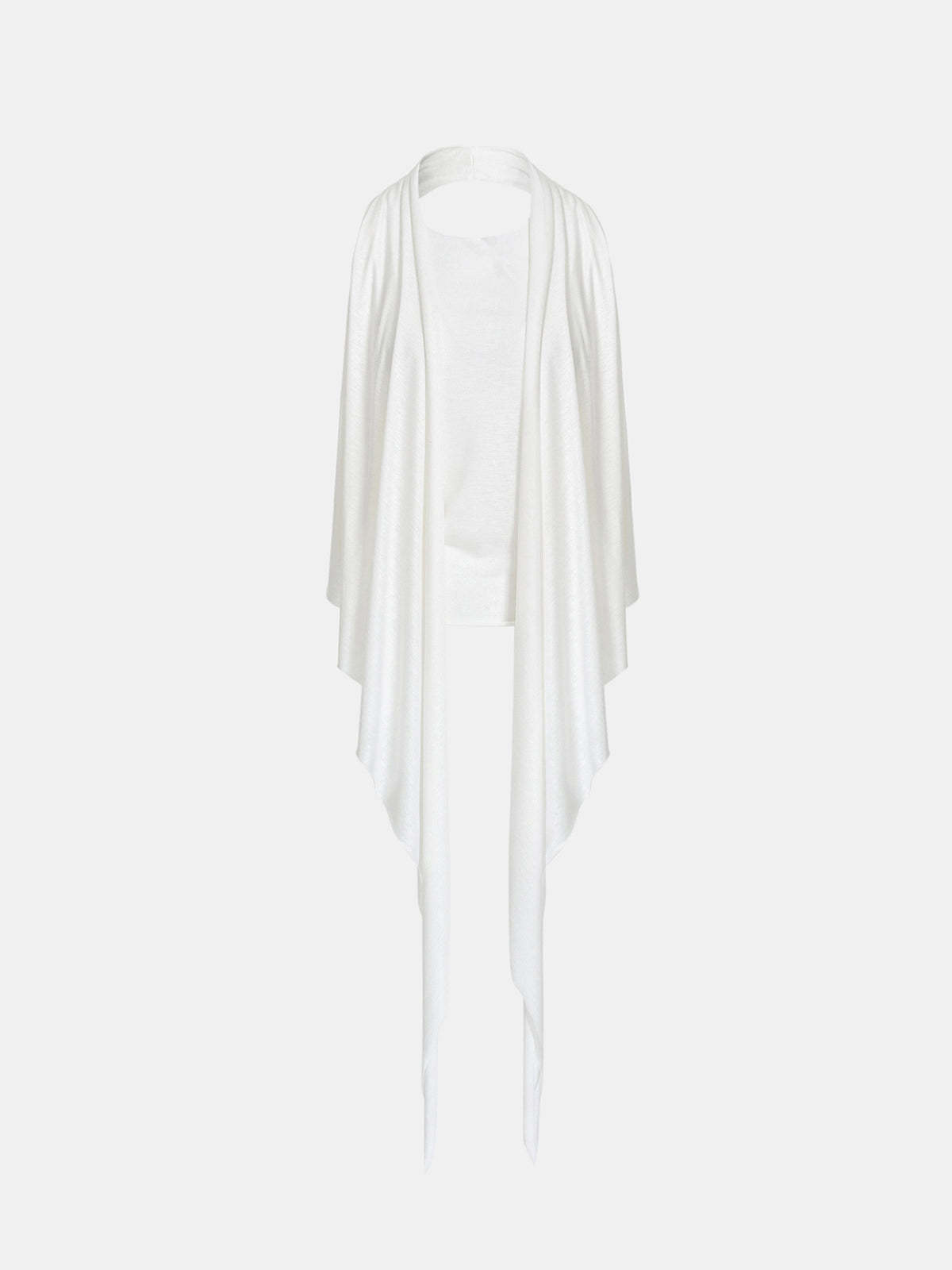 Mahon Scarf-Panel Tank Top, Ivory