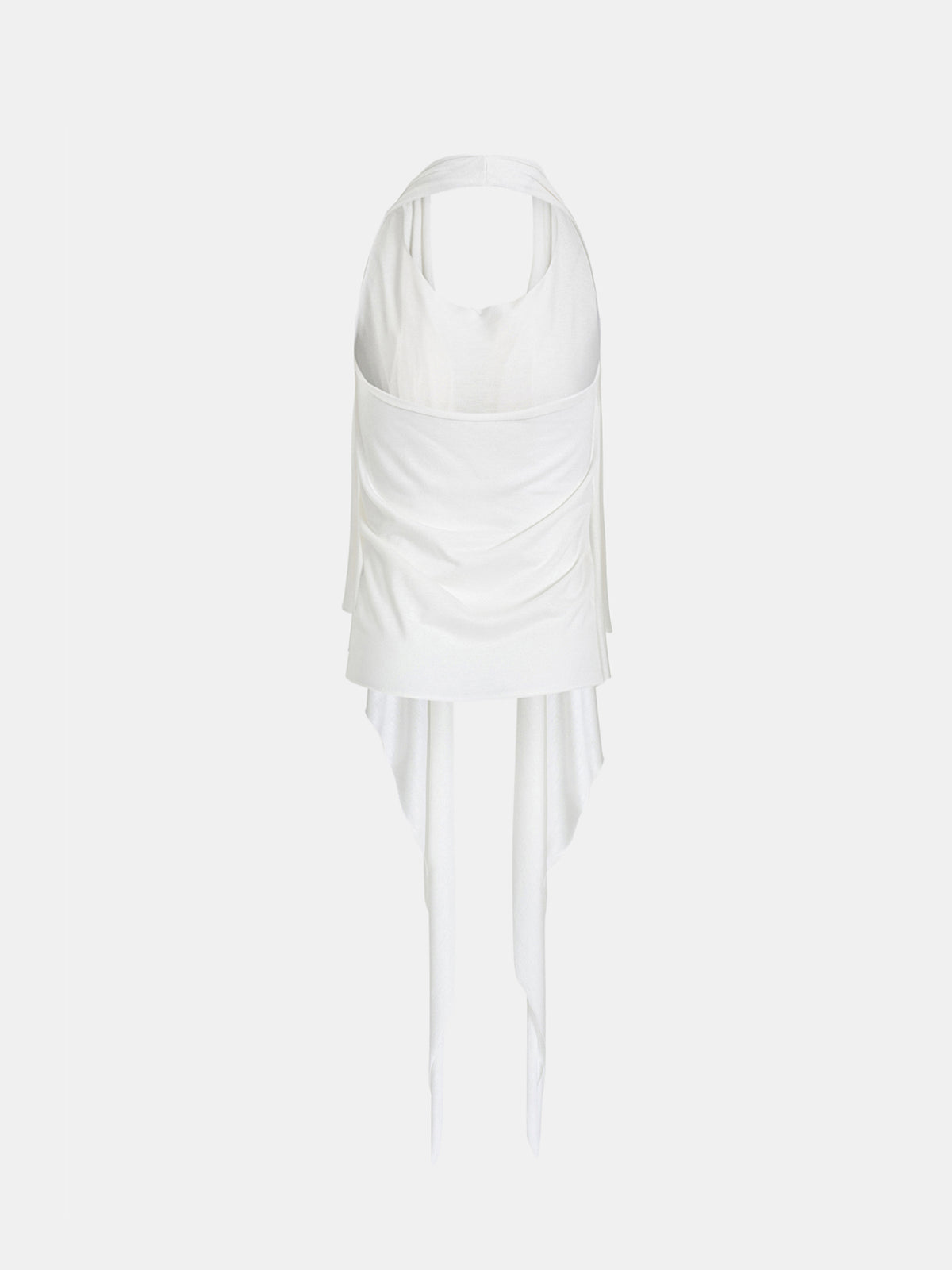 Mahon Scarf-Panel Tank Top, Ivory