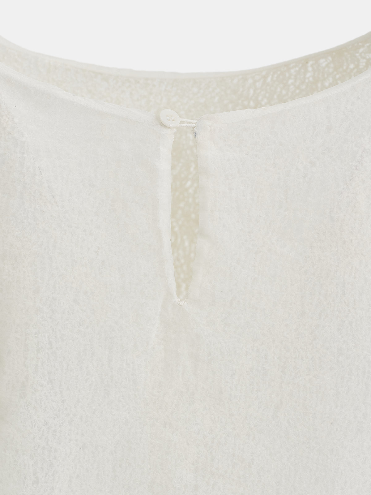Margot Ciffon Overlay Jersey Top, Ivory