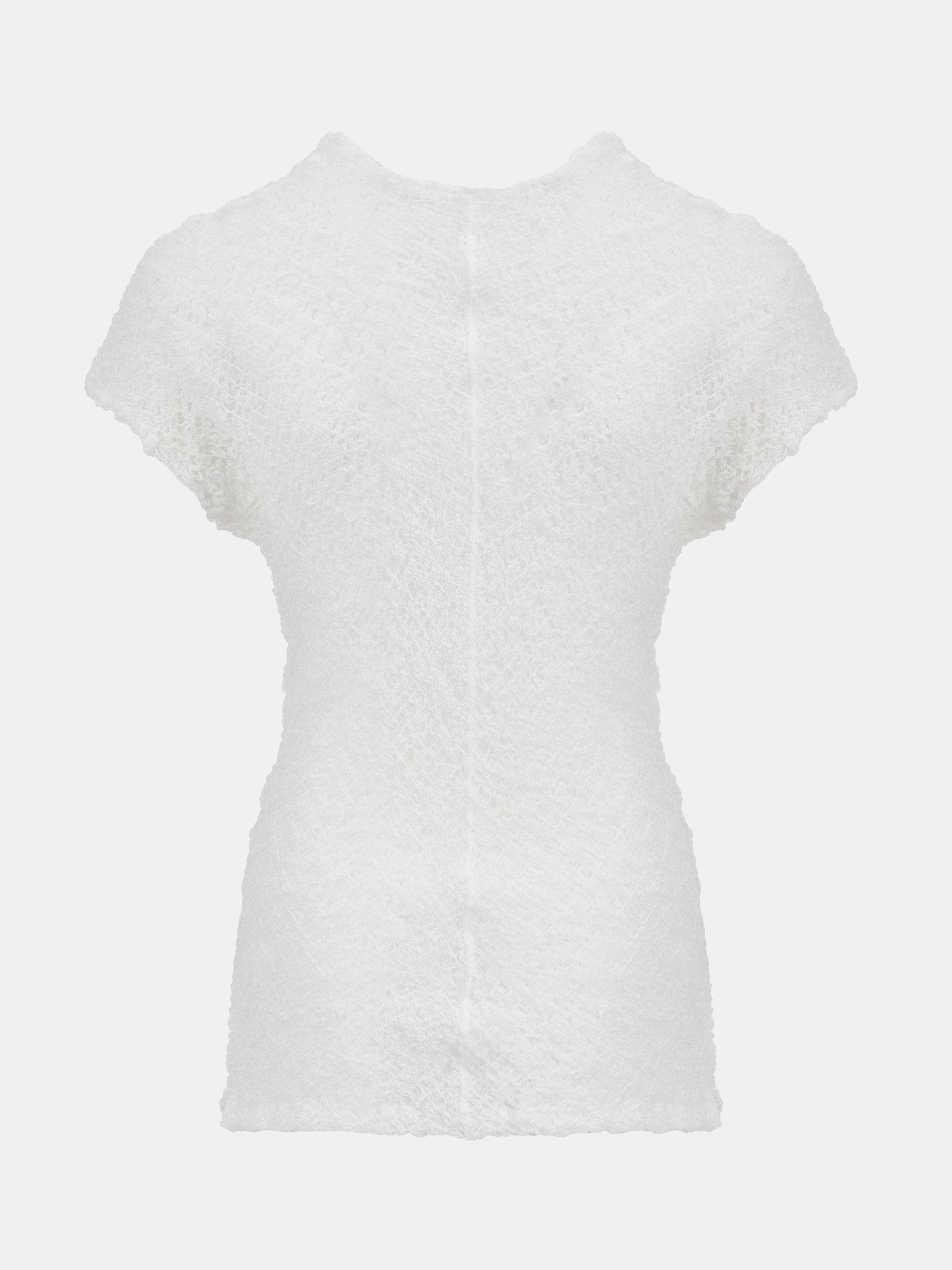 Rhea Crinkled Crepe Top, White