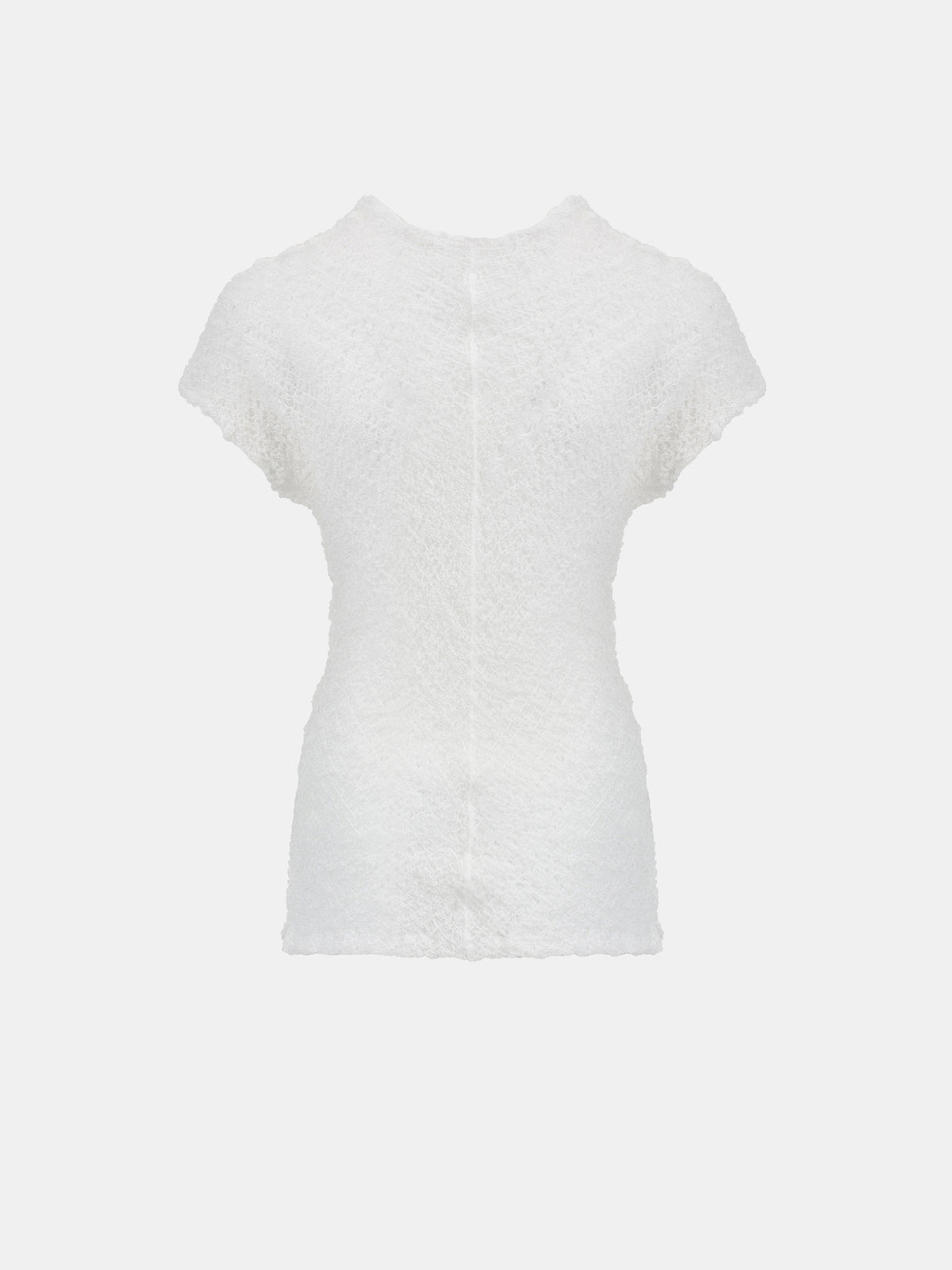 Rhea Crinkled Crepe Top, White