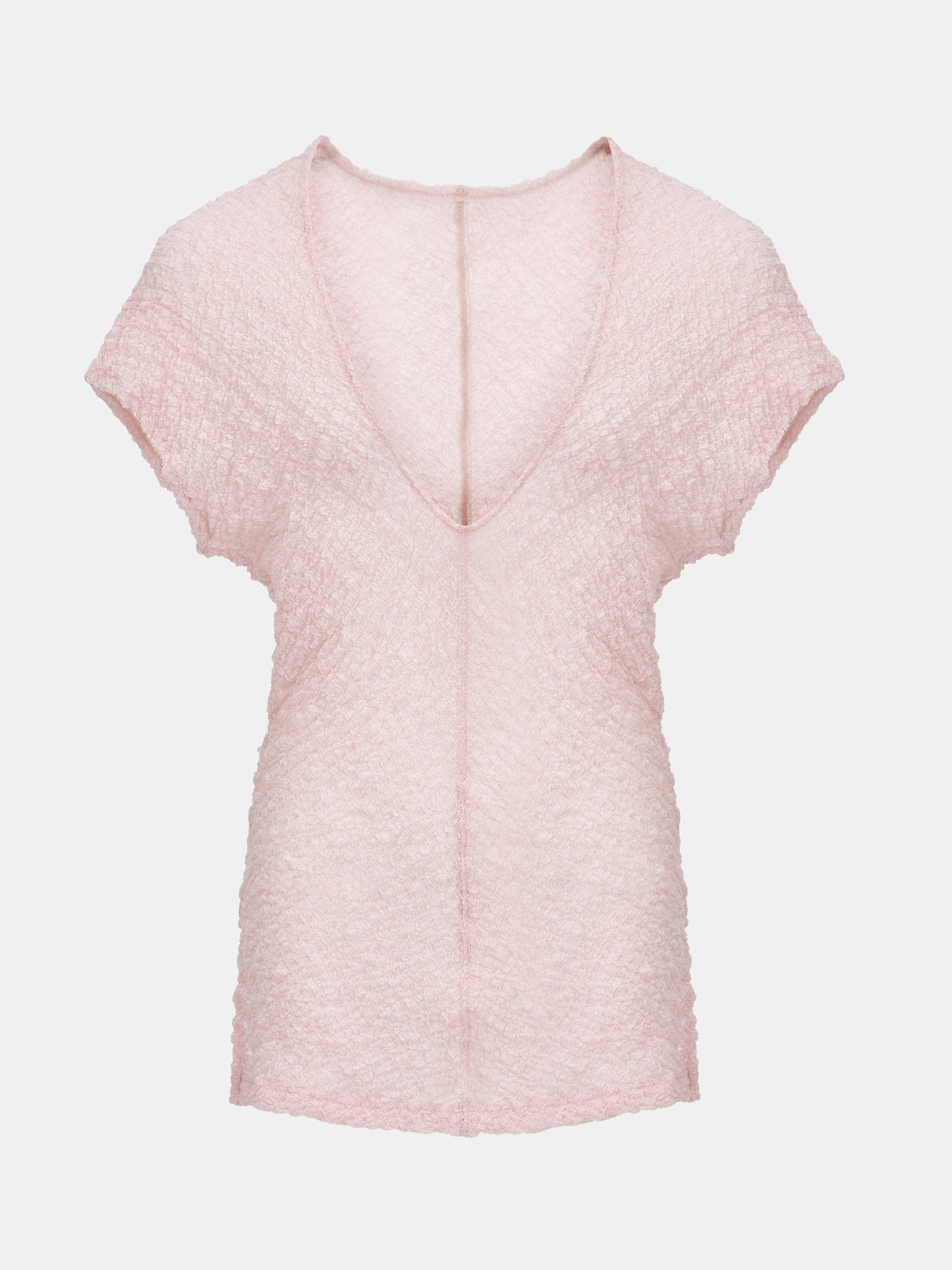 Rhea Crinkled Crepe Top, Pink
