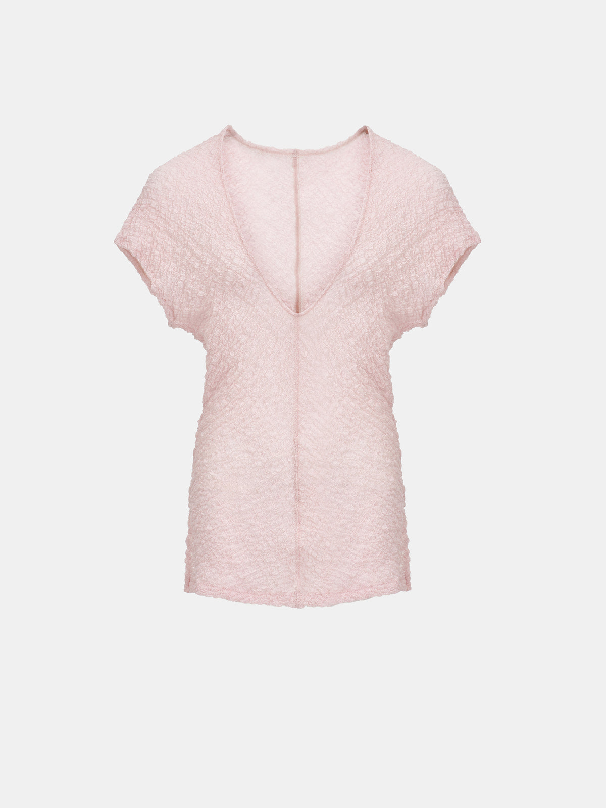 Rhea Crinkled Crepe Top, Pink