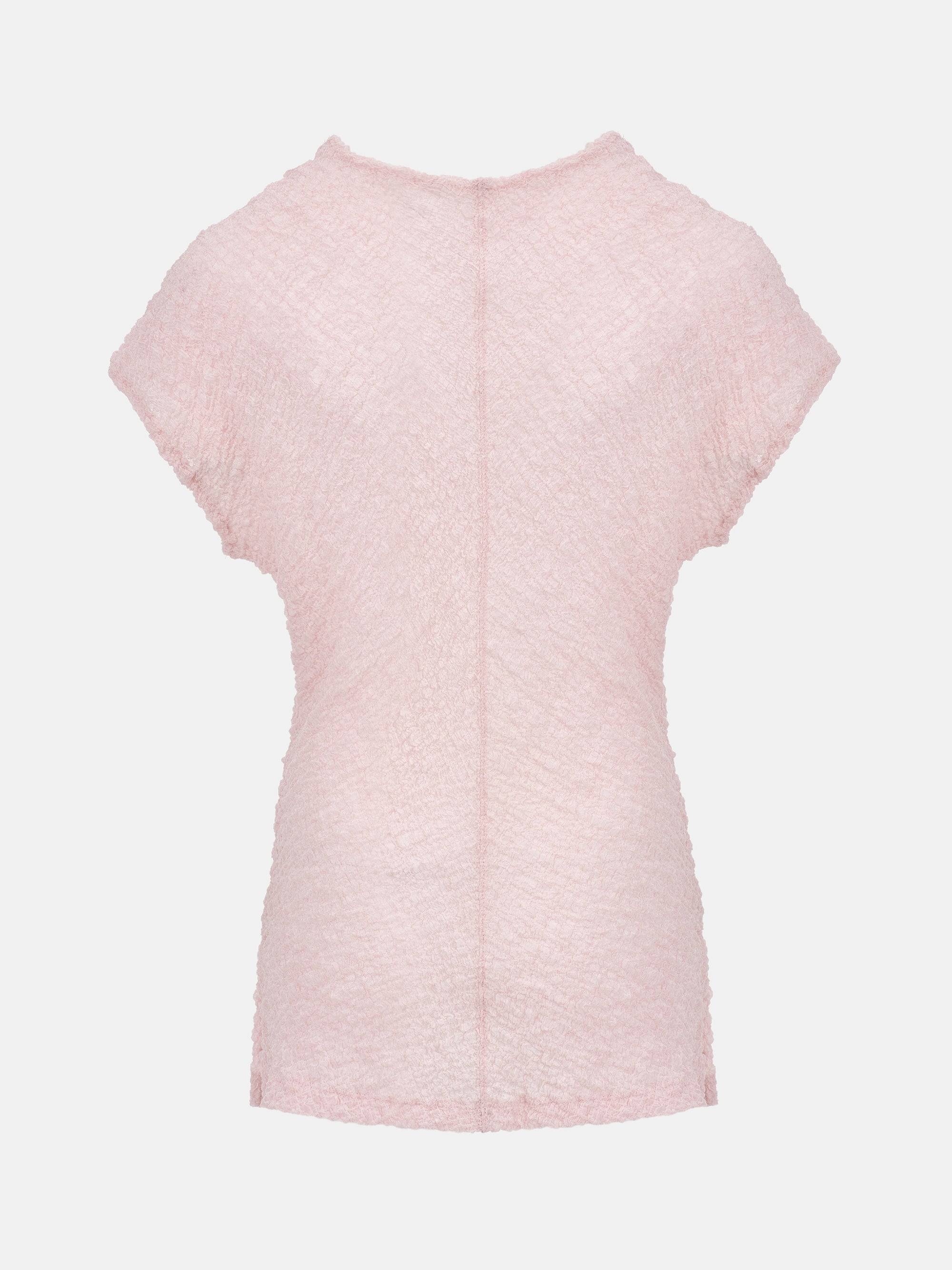 Rhea Crinkled Crepe Top, Pink