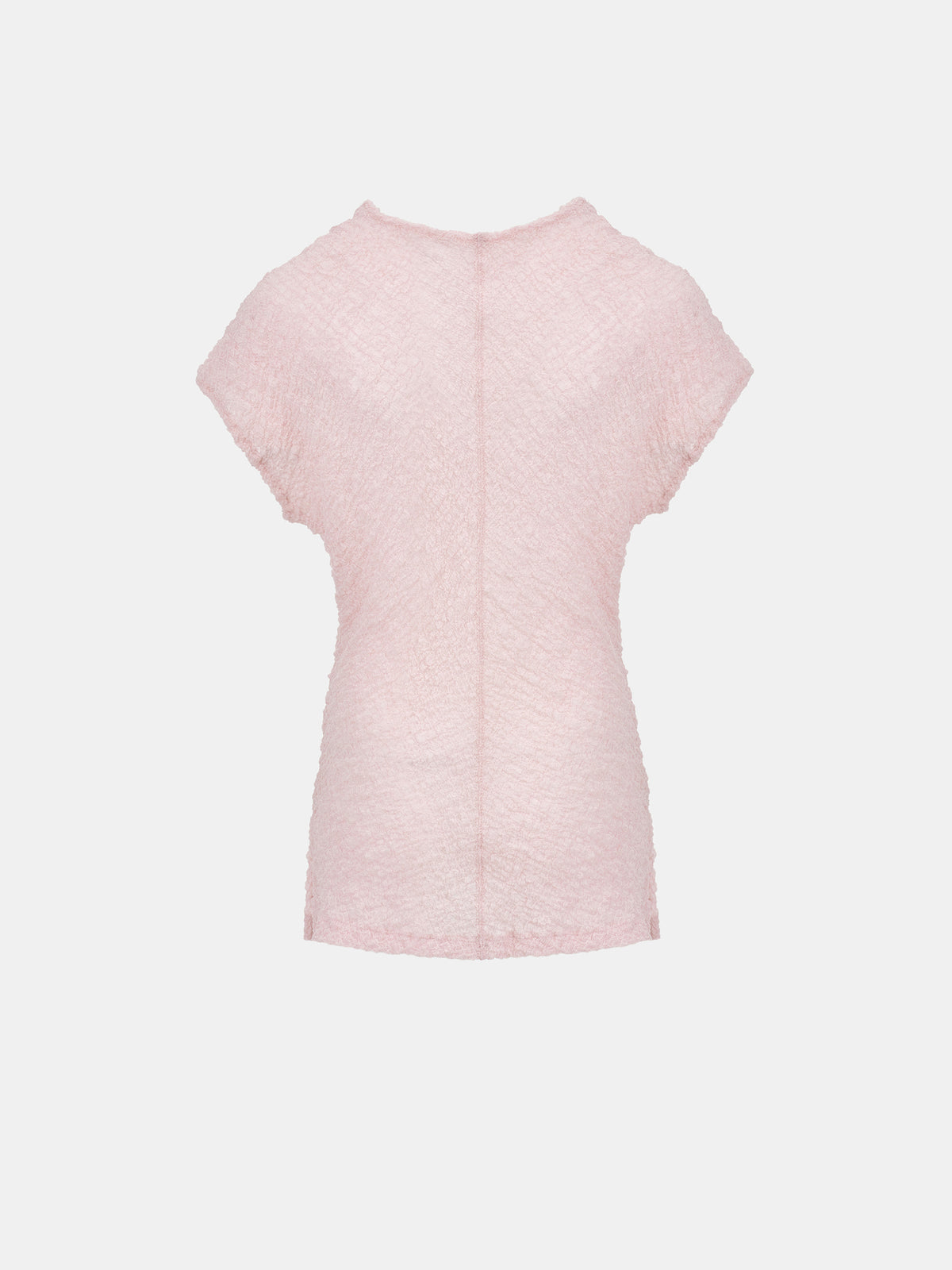 Rhea Crinkled Crepe Top, Pink