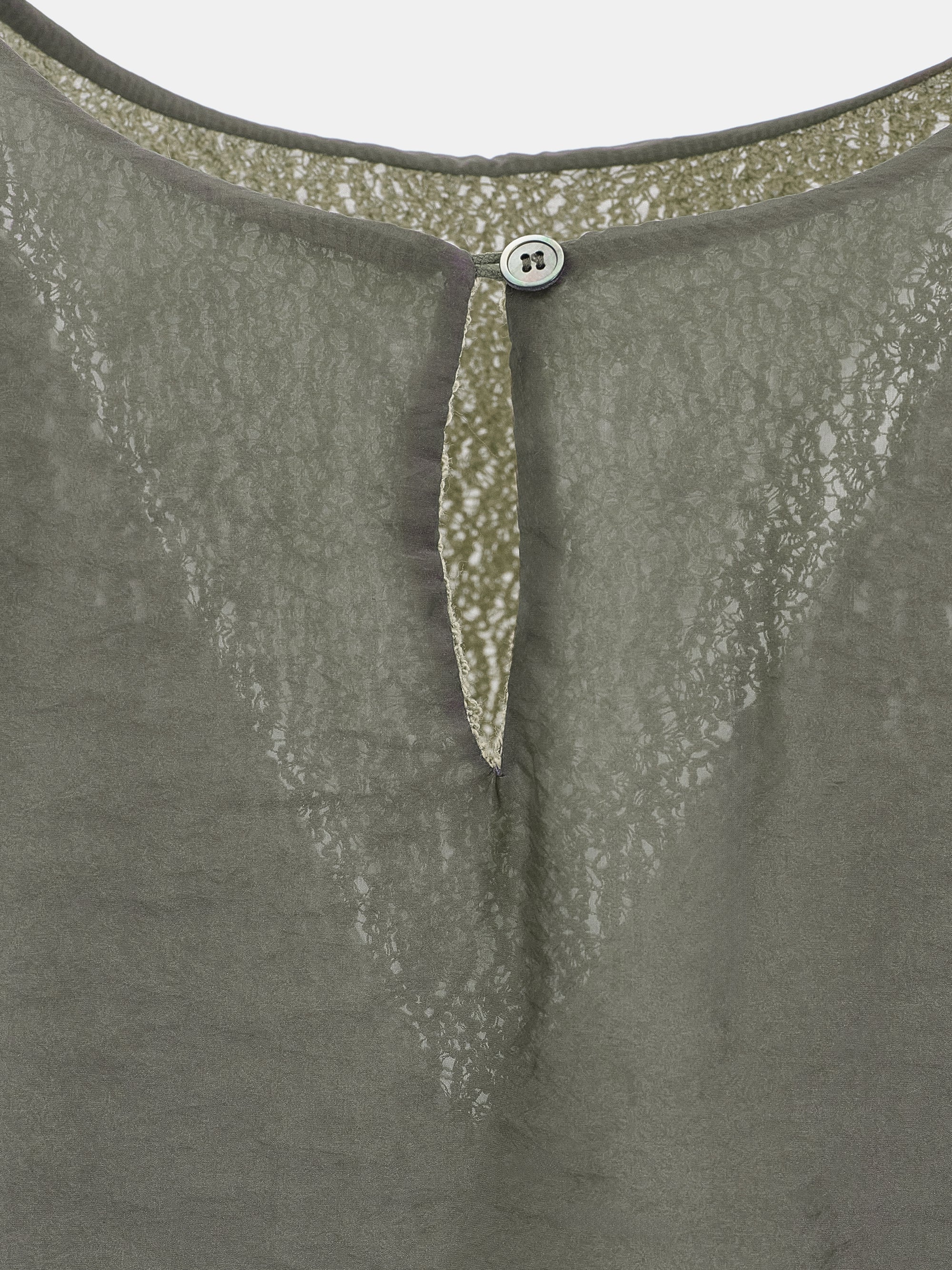 Margot Ciffon Overlay Jersey Top, Khaki