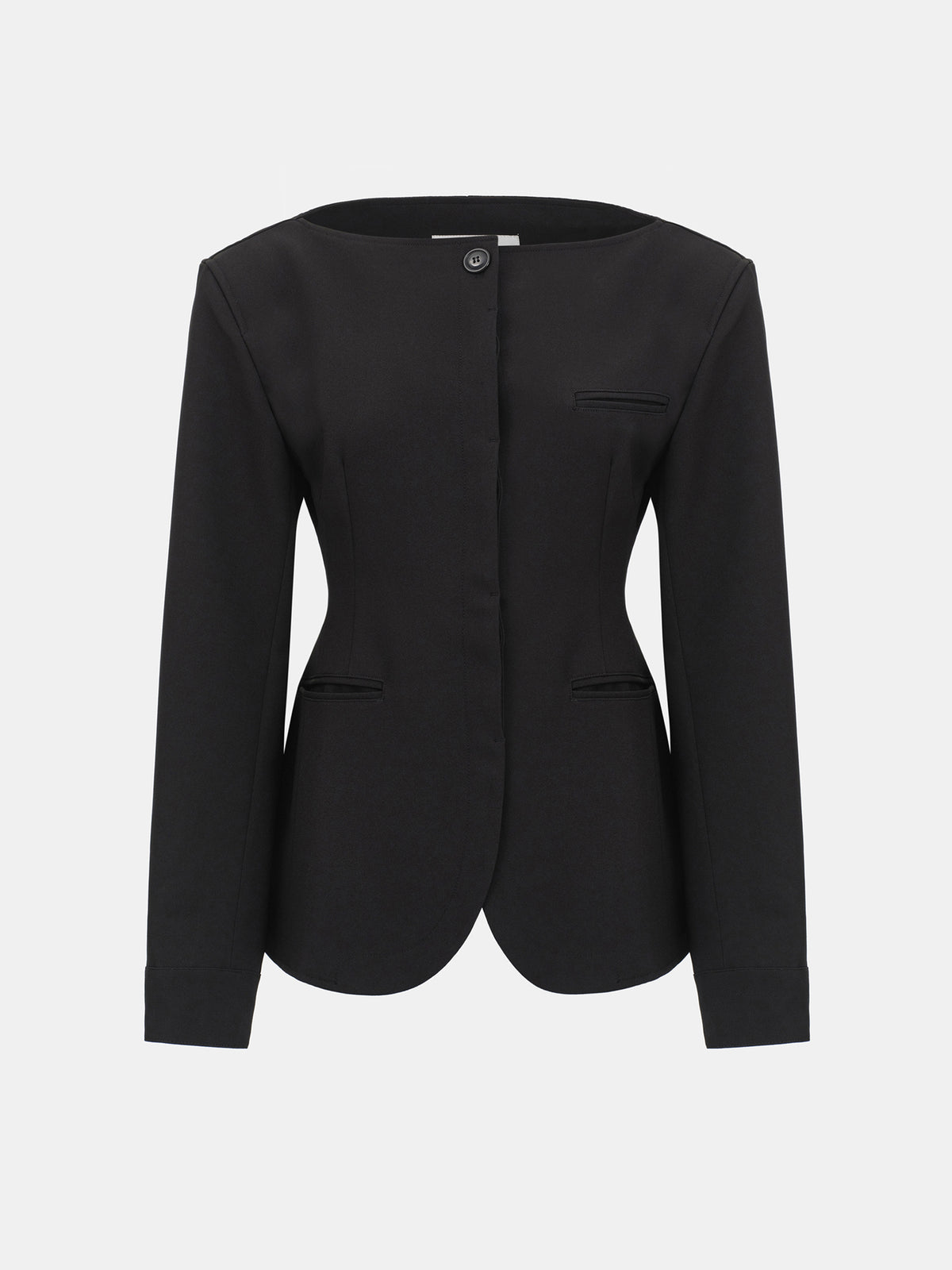 Matteo Cinched Blazer, Black