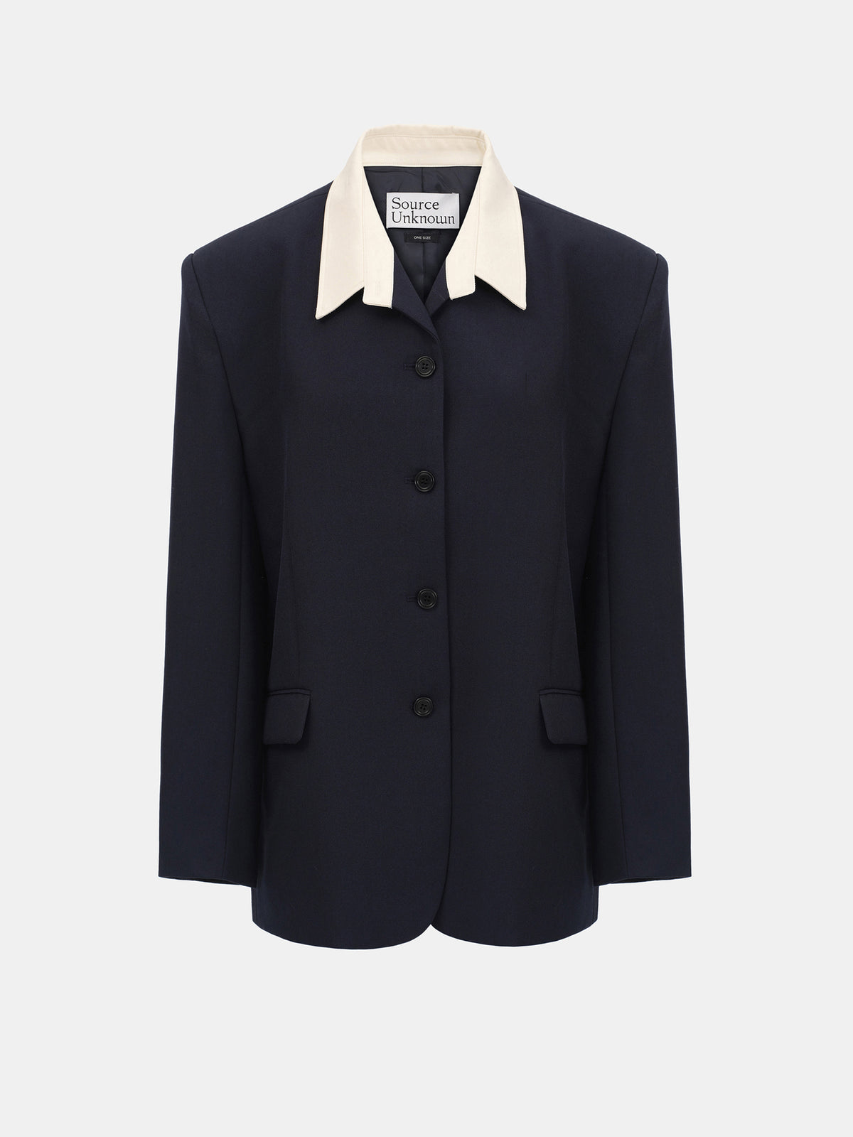 Suki Shirt Collar Blazer, Navy