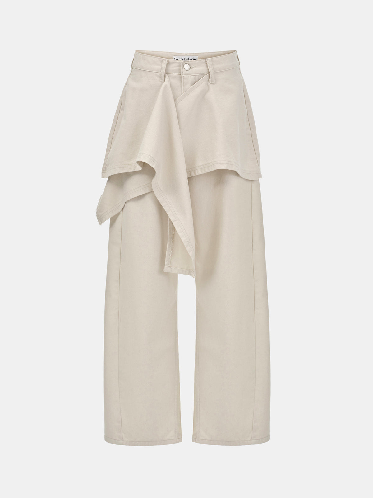 Pleno Wrap Panel Jeans, Beige