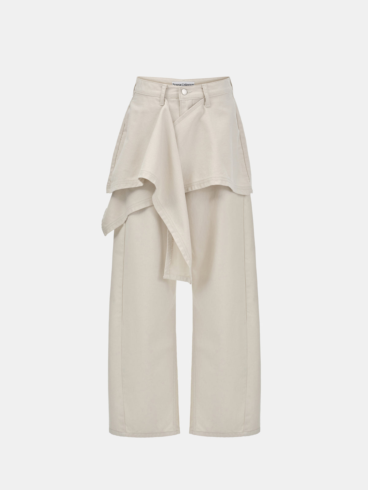 Pleno Wrap Panel Jeans, Beige