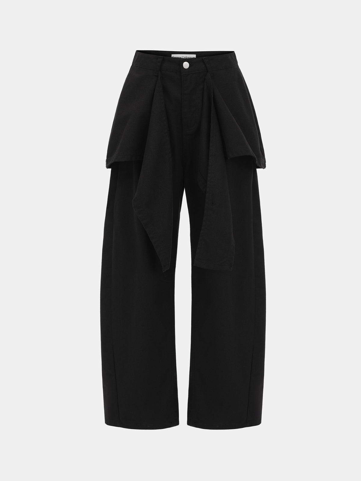 Pleno Wrap Panel Jeans, Black