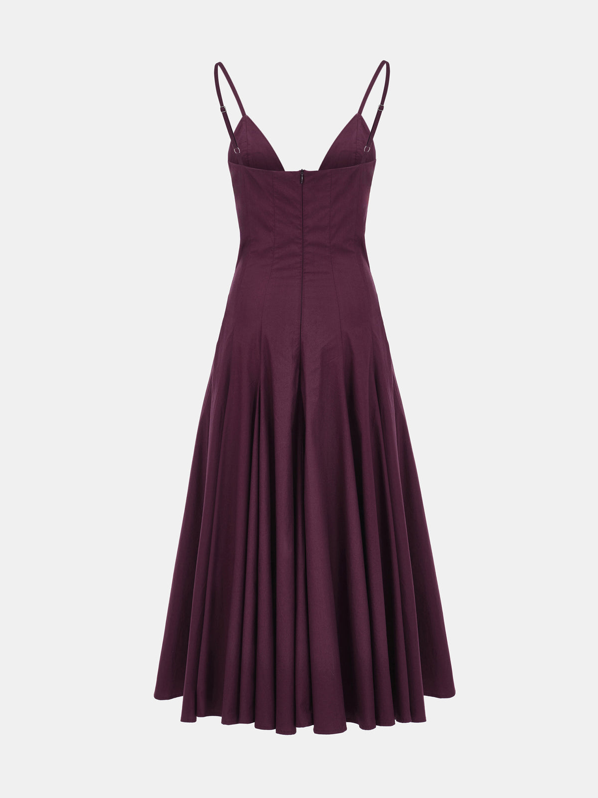 Owen Pleated Strap Dress, Wine