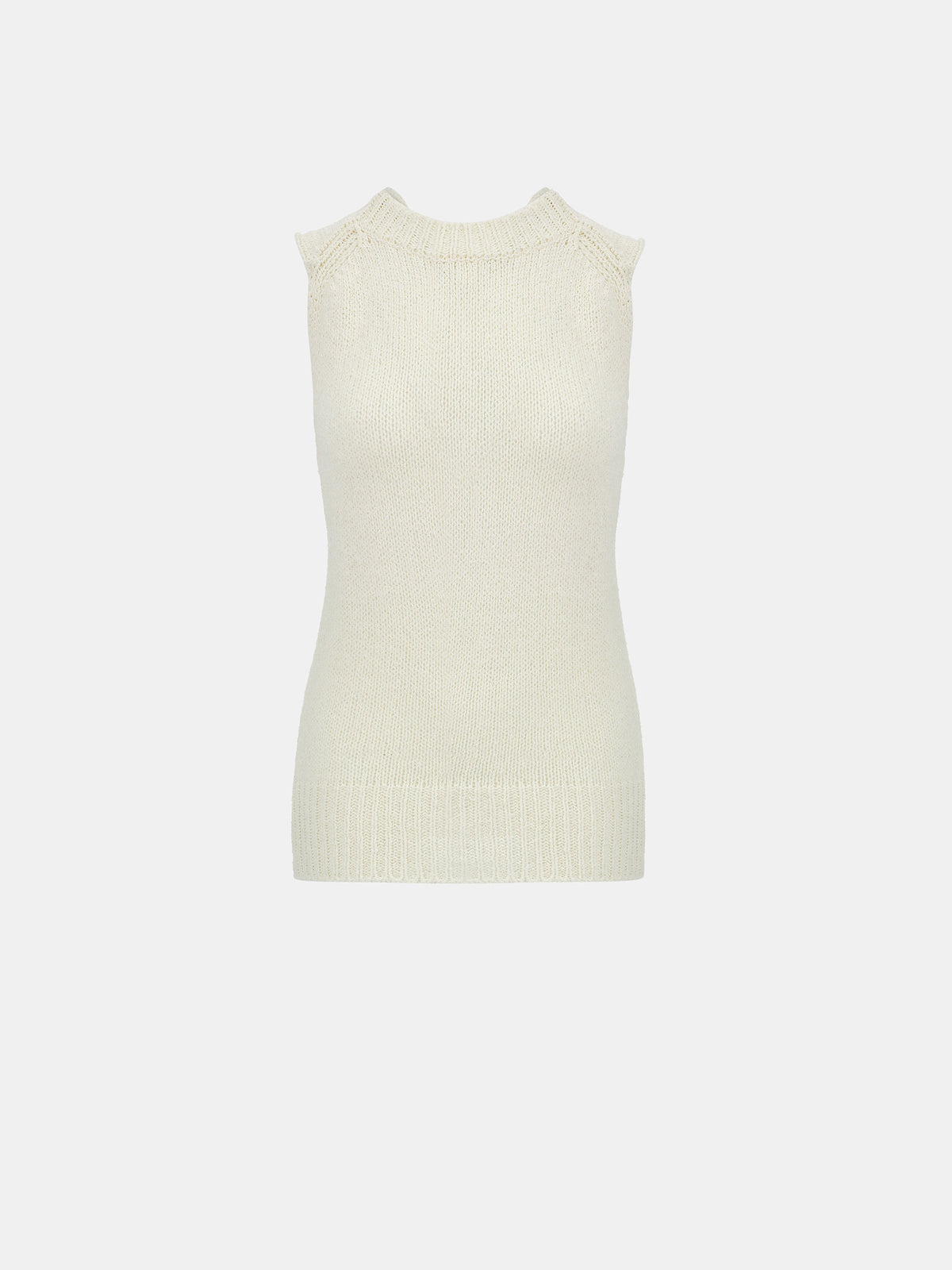 Zeren Back Knot Knit Top, Ivory